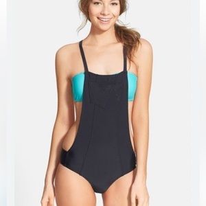 RVCA Black Cut-Out One Piece Swimsuit